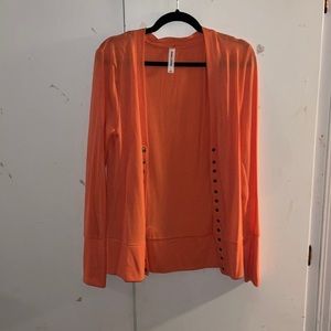 NWOT - orange/coral cardigan